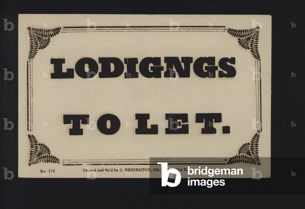 Publicité : Logements à louer (type) par English School, b/w