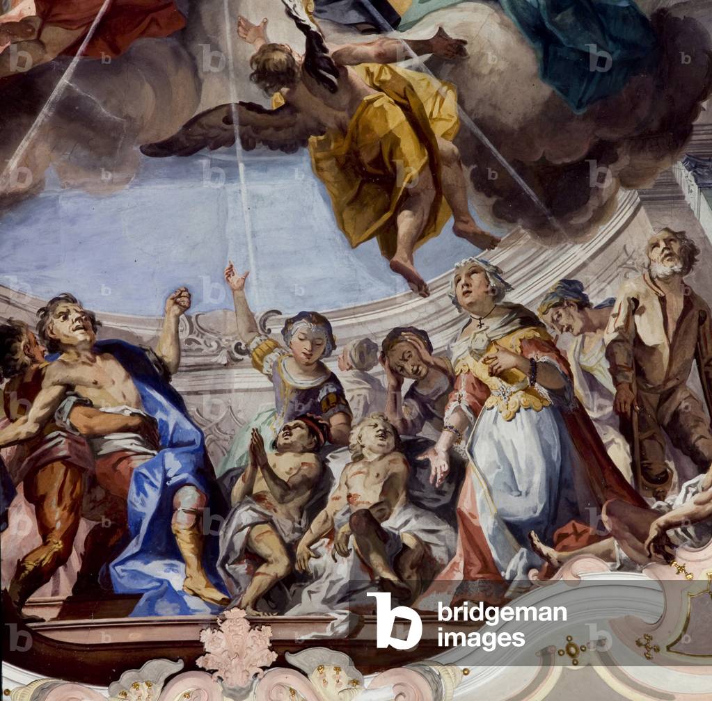 Fresco, Novacella Abby, Brixen, Trentino Südtirol, Italien (Foto)