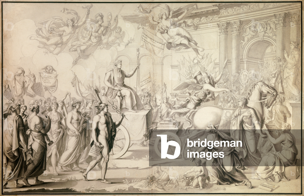 Image of Engraving depicting Apotheosis of Napoleon 1801 by Charles Meynier