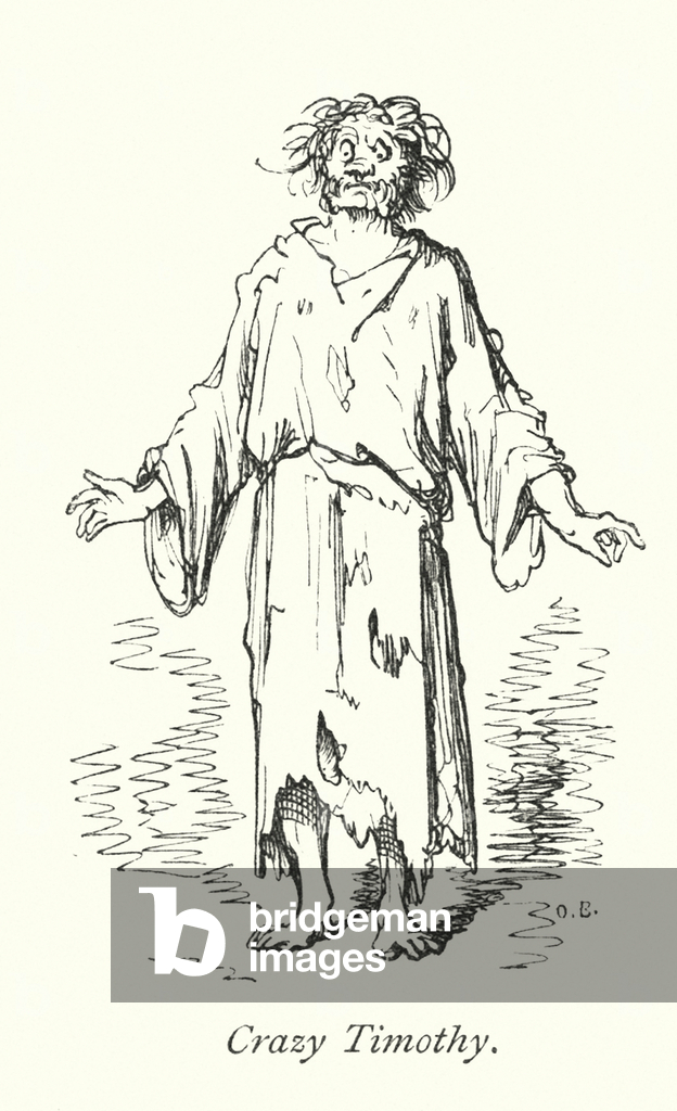 Immagine di Incisione "Timothy il pazzo (incisione)" 1801 di Gustave Dore