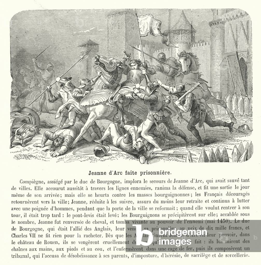 Jeanne d'Arc faite prisonniere (Gravur)