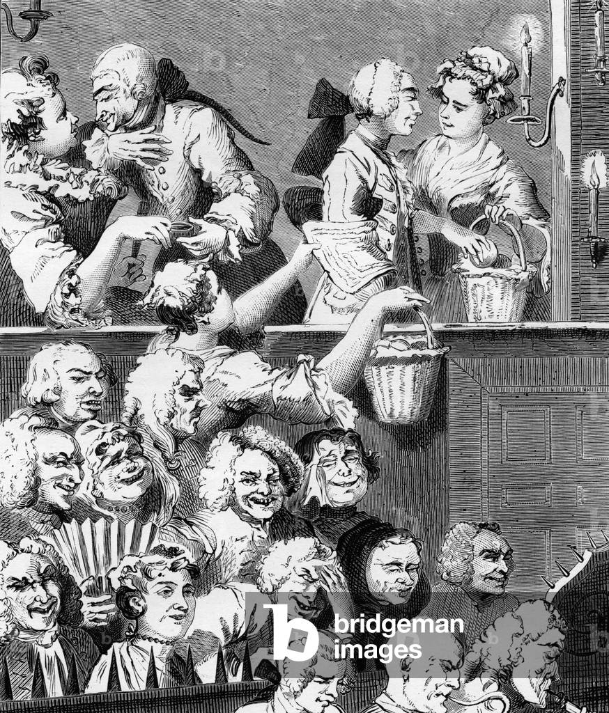 "Udienza - 'The Laughing" di William Hogarth, b/w