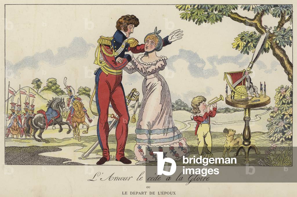 L'Amour le cede a la Gloire ou le Departt de L'Epoux (colore litico)