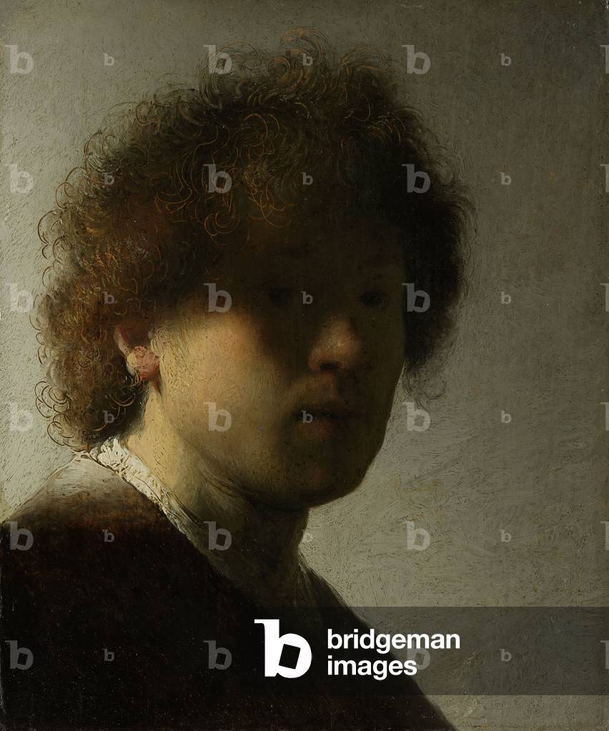 Bild von Gemälde "Selbstporträt als junger Mann", c.1628 von Rembrandt Harmensz. van Rijn