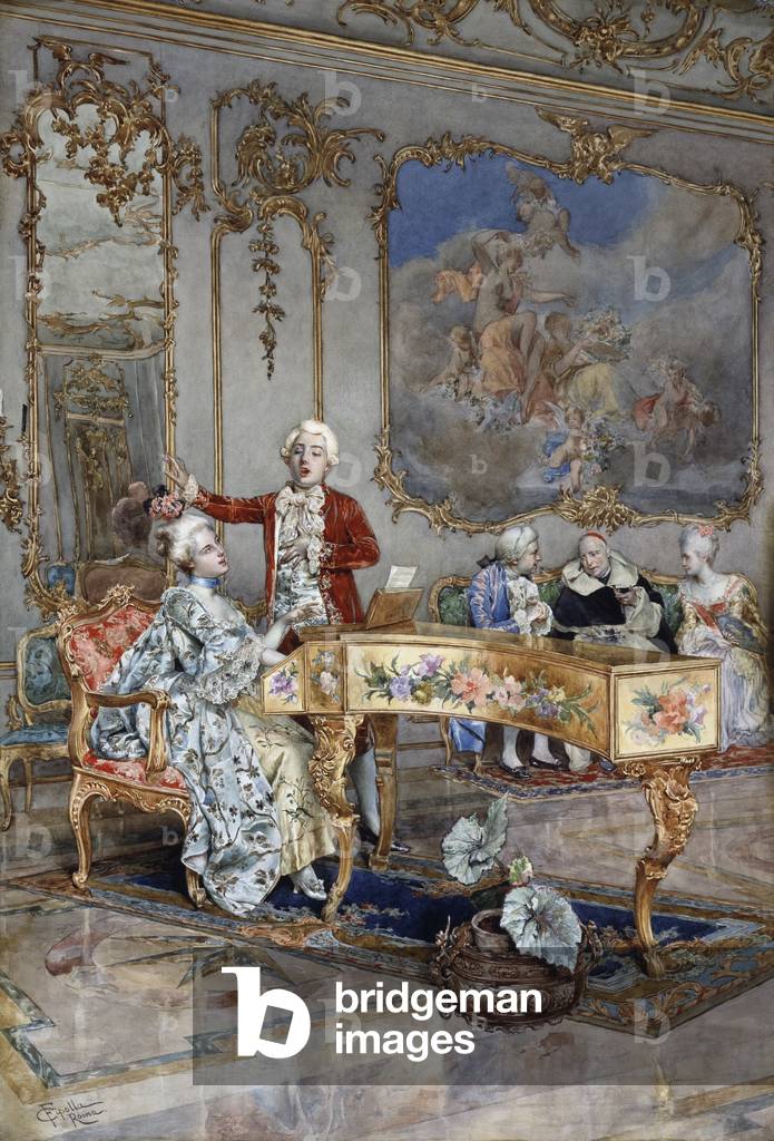 The Recital (watercolour) by Fabio Cipolla