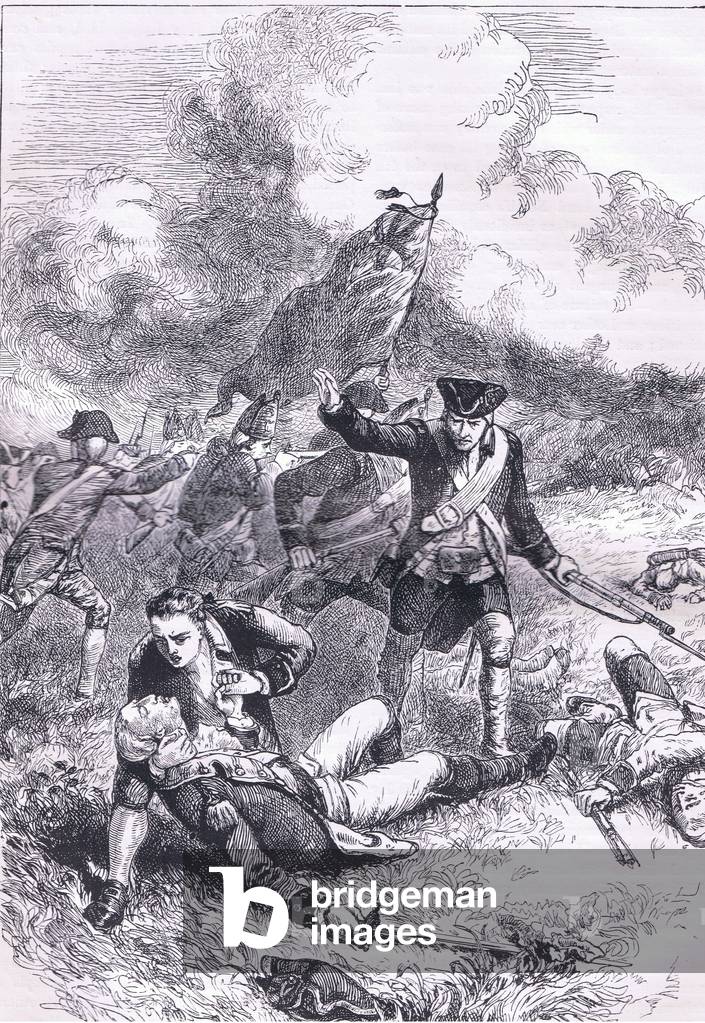 Immagine di Stampa "Morte del maggiore Pitcairn" di American / English school