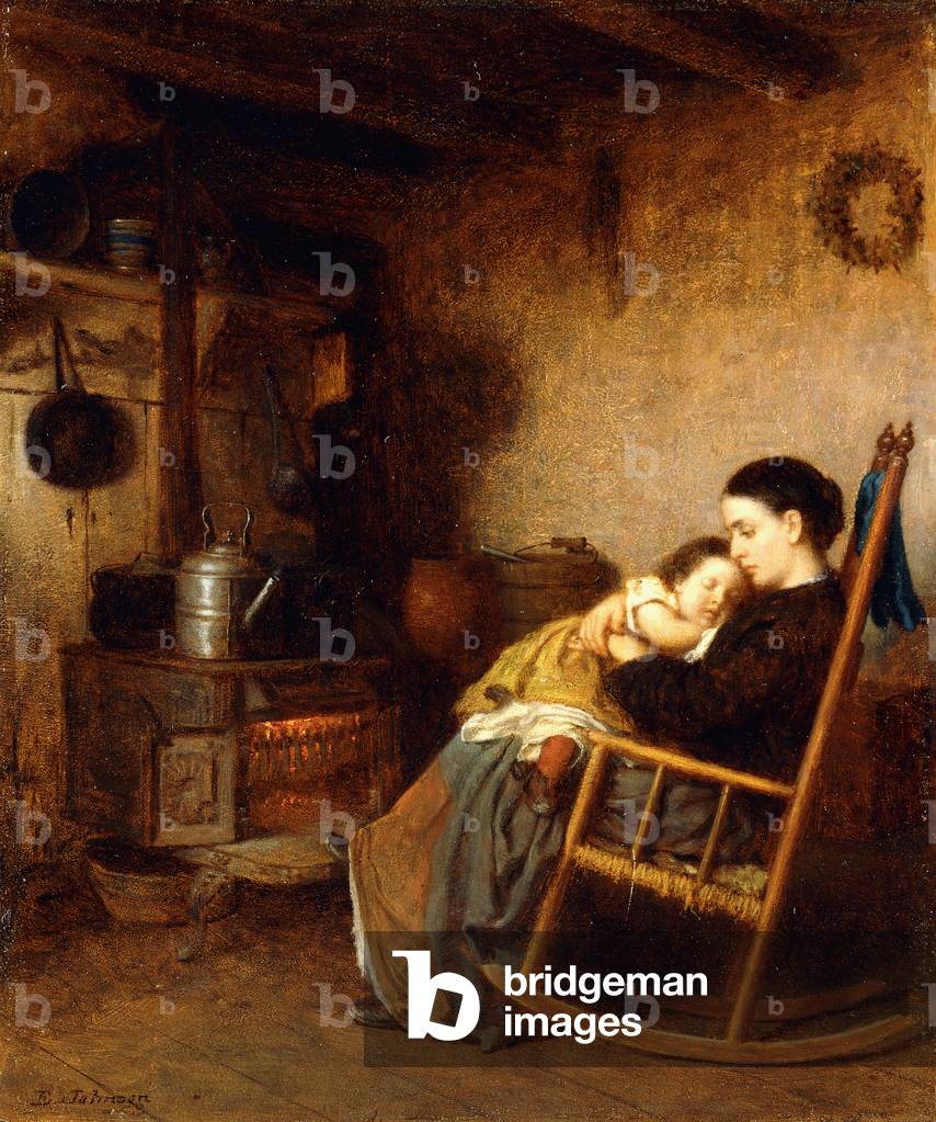 Image de Peinture représentant Mère et enfant, 1868 par Eastman Johnson