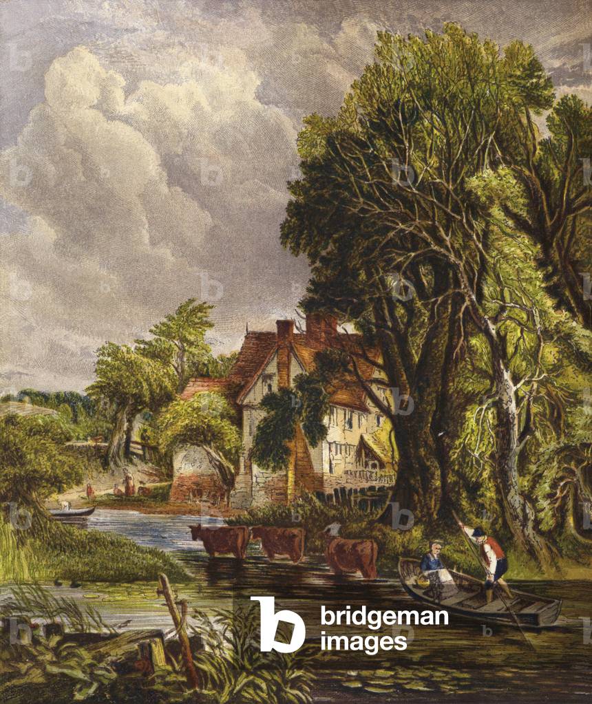 "Valley Farm (litografia a colori)" 1801 di John Constable