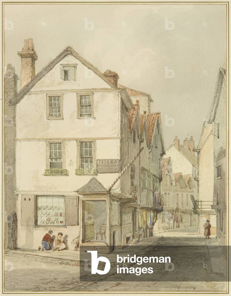 Image of Drawing depicting Silver Street and St James's Back by Thomas Leeson the Elder Rowbotham