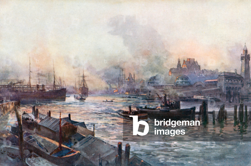Hamburg (colour litho)