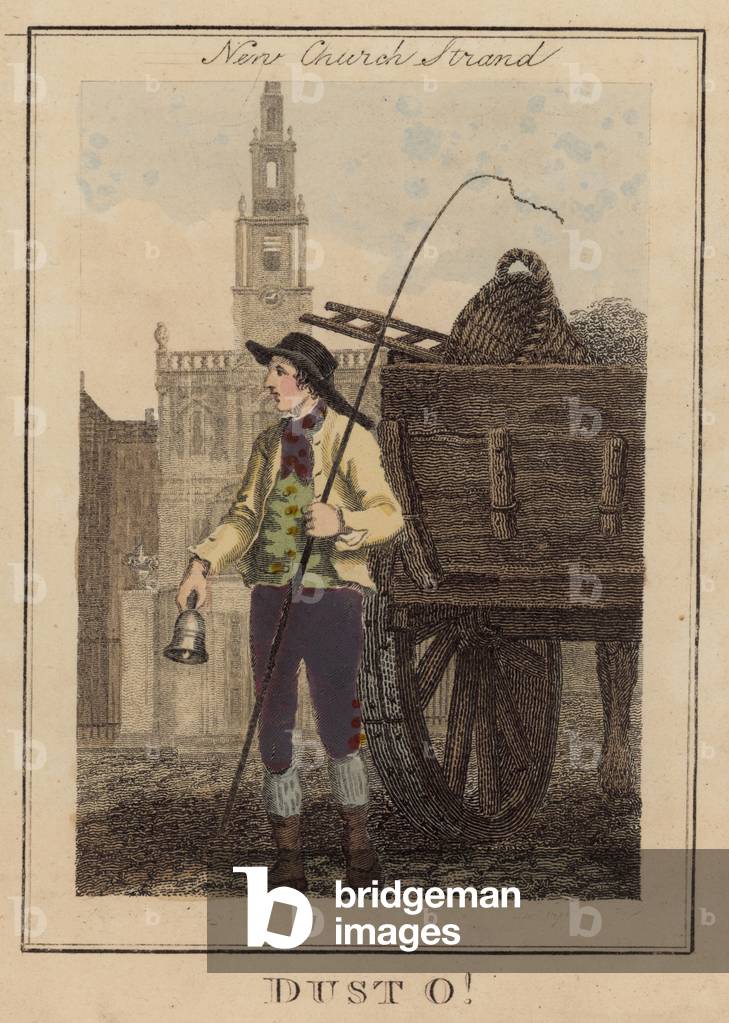 Image of Engraving depicting Dust O! by English Artist, b/w