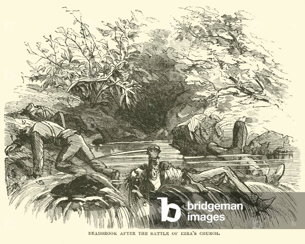 Deadbrook nach der Schlacht von Ezras Kirche, August 1864 (Gravur)