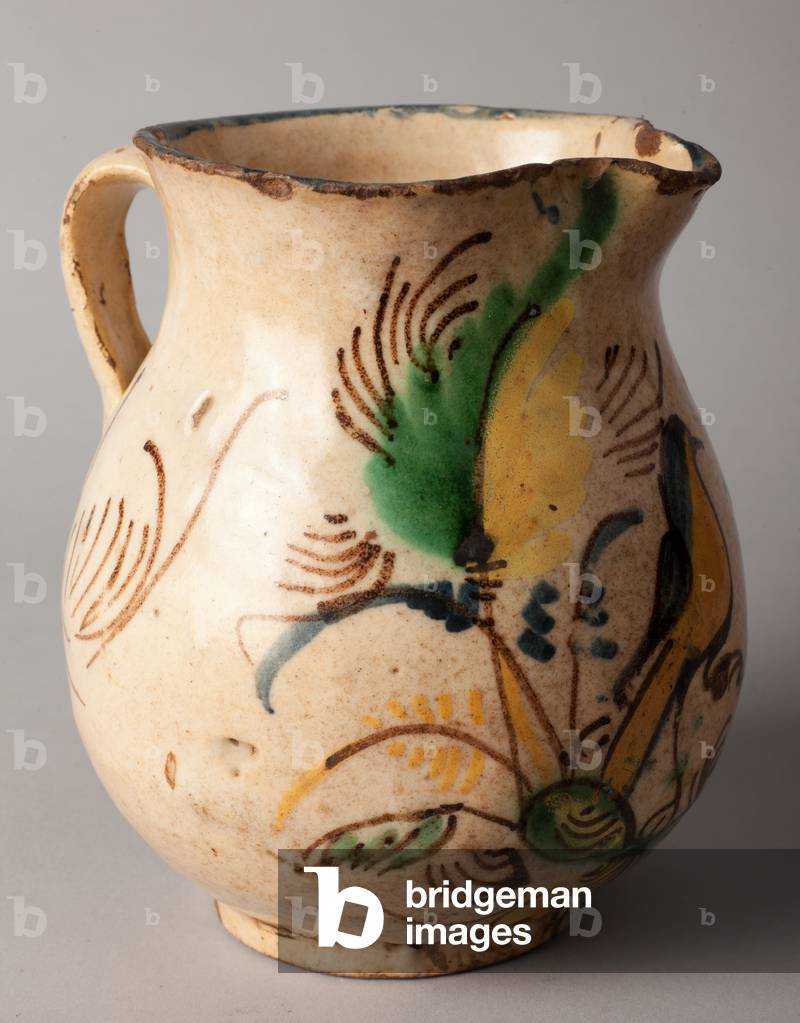 "Museum Museu Comarcal de Cervera. Kollektionen. Glas. Polychromiertes Steingut. Manises. 19. Jahrhundert. Mus