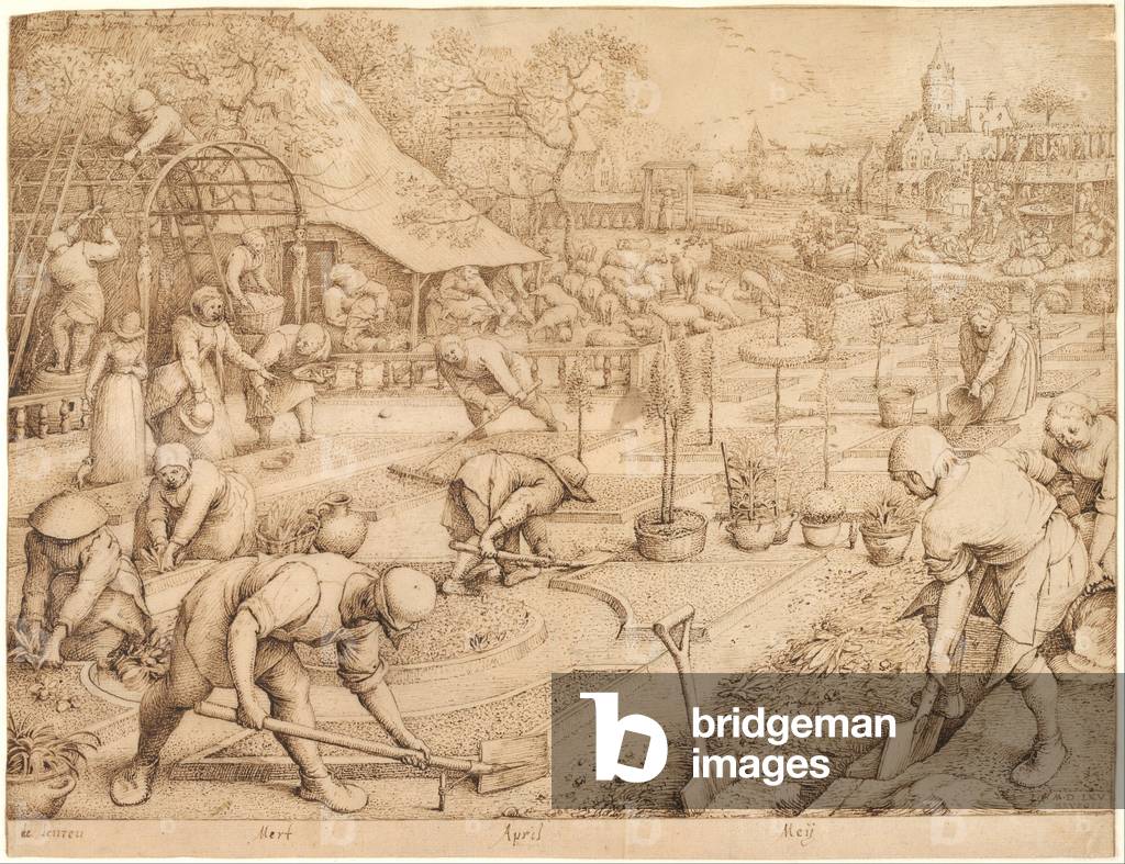 Bild von Zeichnung "Spring" 1565 von Pieter the Elder Bruegel