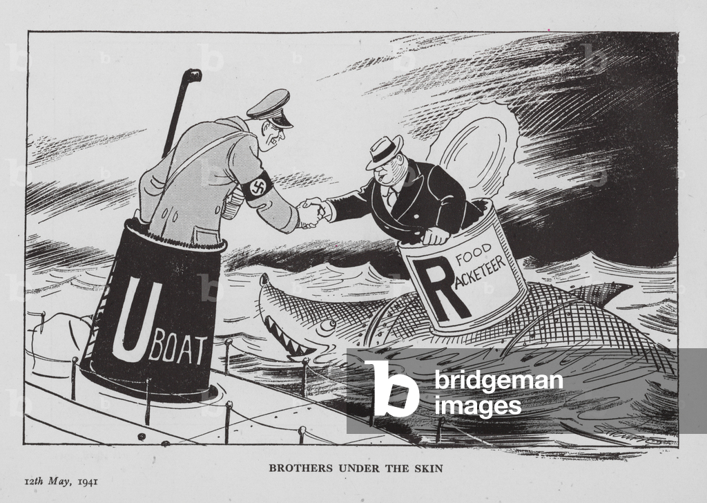 Immagine di Stampa "Vignetta Strube WW2 (litografia)" 1901 di Sidney Strube