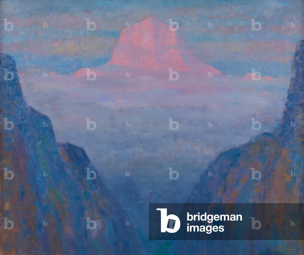 Das Breithorn (Öl auf Leinwand, Pappe)