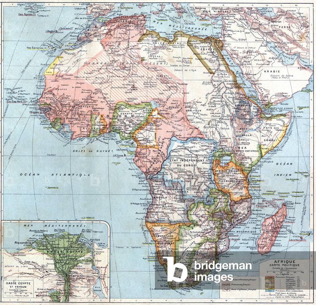 "Karte von Afrika mit dem russischen" 1900