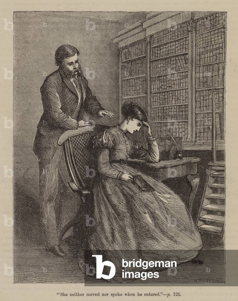 Lei non si è mossa né ha parlato quando è entrato (incisione)