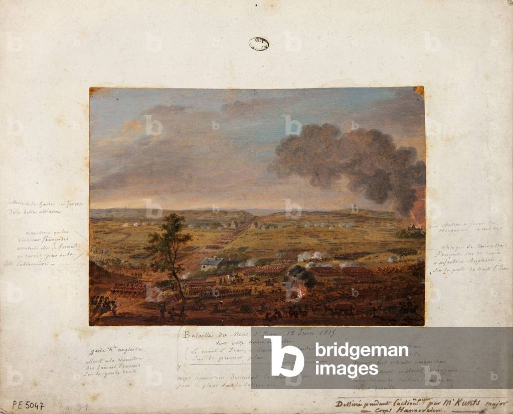 Bataille du Mont-Saint-Jean, 1815 par German School