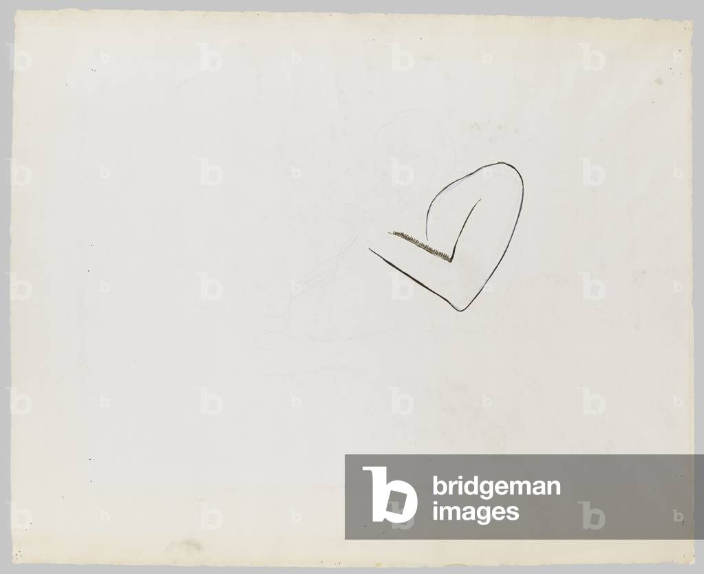 Zeichnung eines Armes, um 1973 (Tinte & Gouache auf Papier)