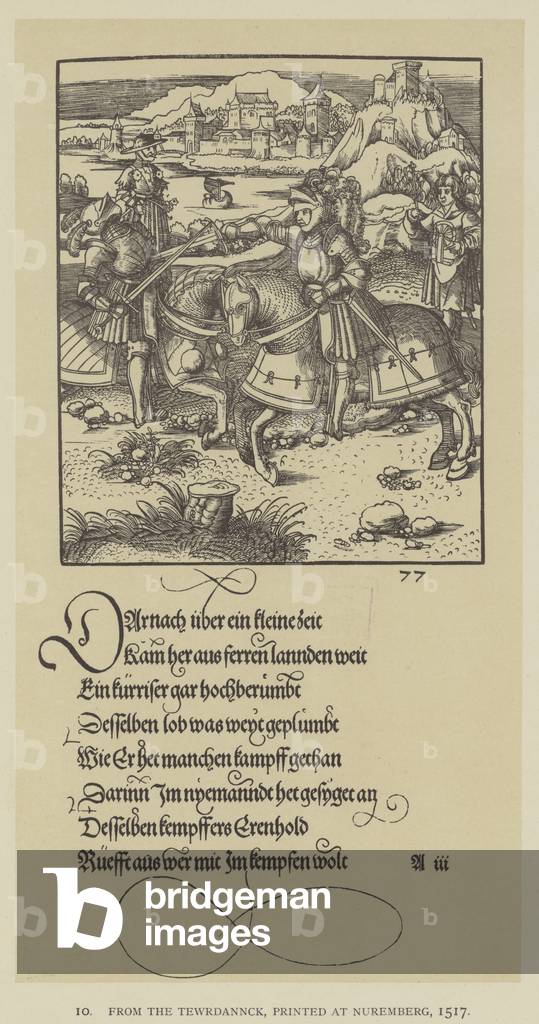 Image de Estampe représentant De la Tewrdannck par English School, b/w