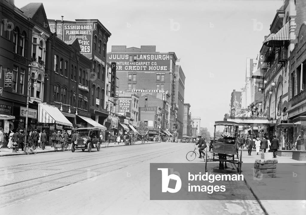 Street Scene, F Street NW, Washington DC, USA, circa 1915