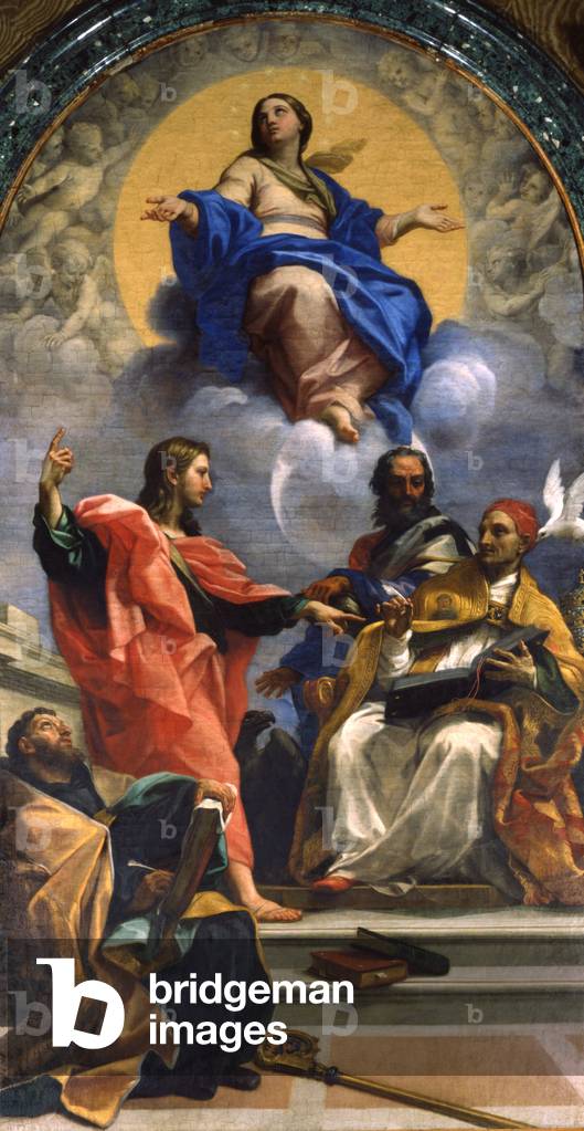 l'Immacolata Concezione con san Giovanni e san Agostino (olio su tela)
