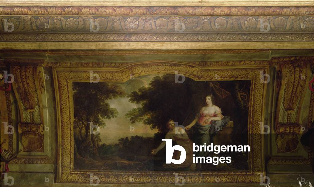 Immagine di Dipinto "Soffitto dell'Hôtel La Rivière (particolare di Psiche e Venere)" 1653 di Charles Le Brun,