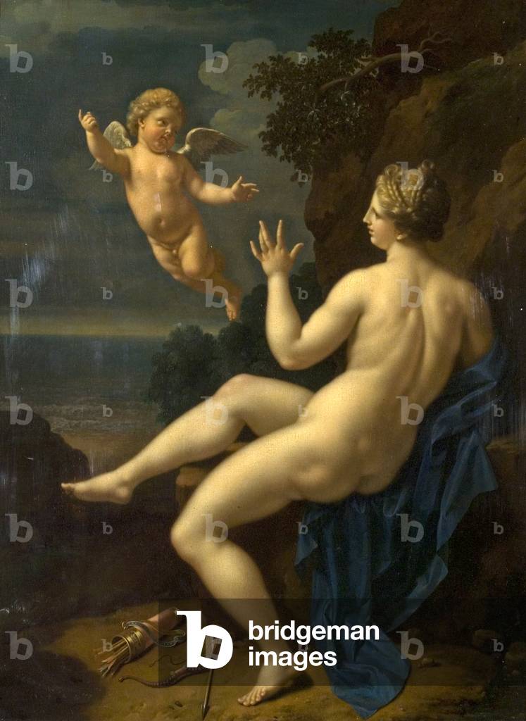 Venus und Amor, 1709 (Öl auf Holz)