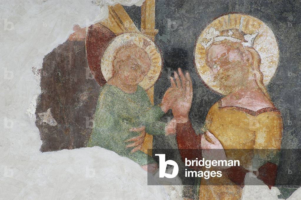 Image of Painting depicting Virgin Mary and child (fresco) by Italian Artist