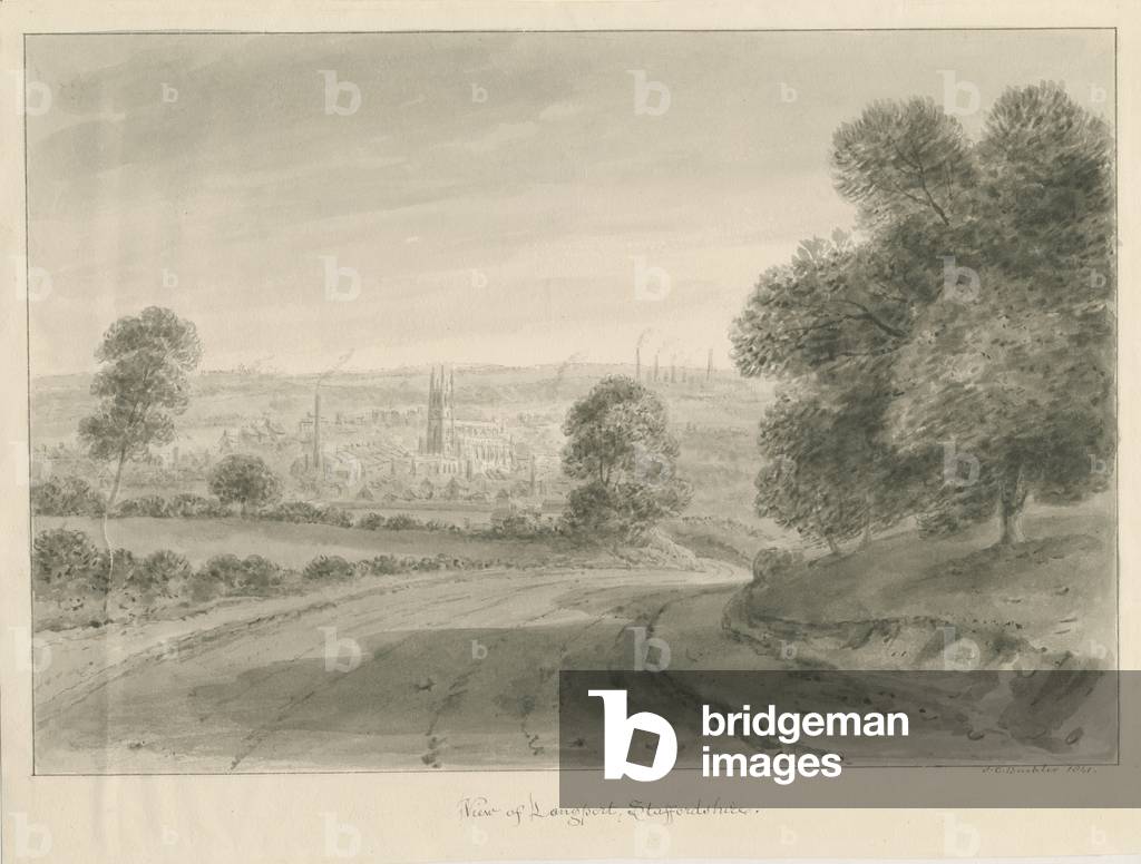 Longport Village : dessin sépia, 1841 (dessin)