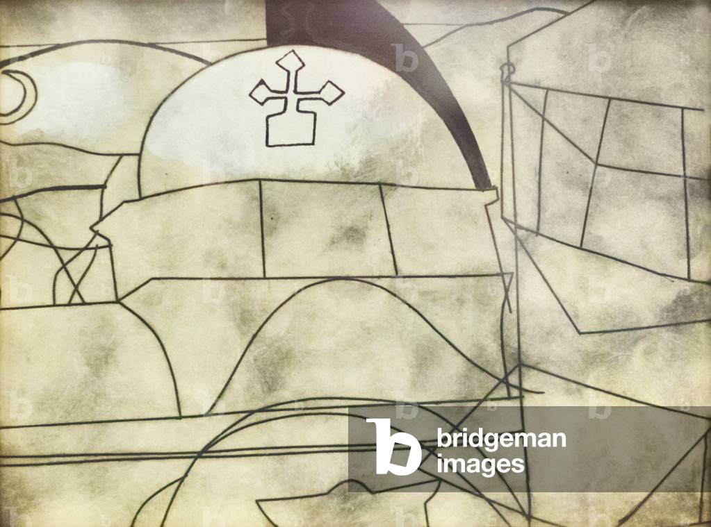 "1966-67 (Paros mit Mond)", 1966-67 von Ben Nicholson, b/w