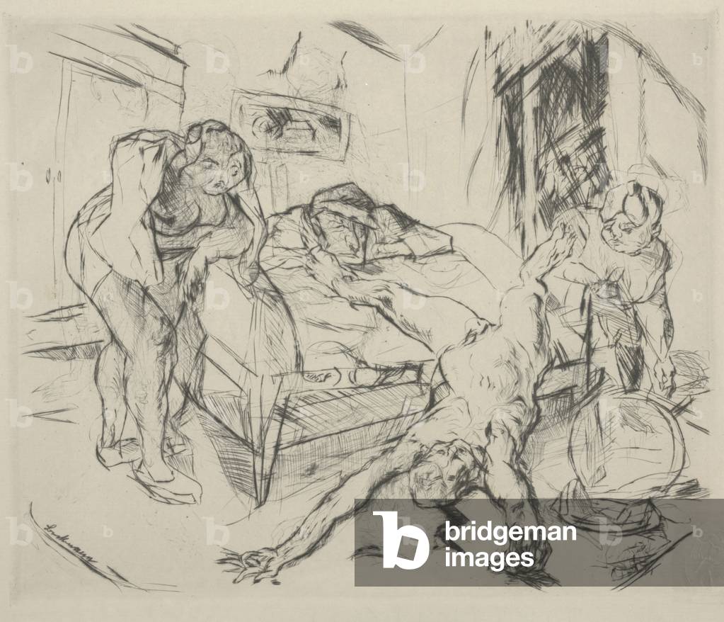 Murder (Mord), 1918 (etching)