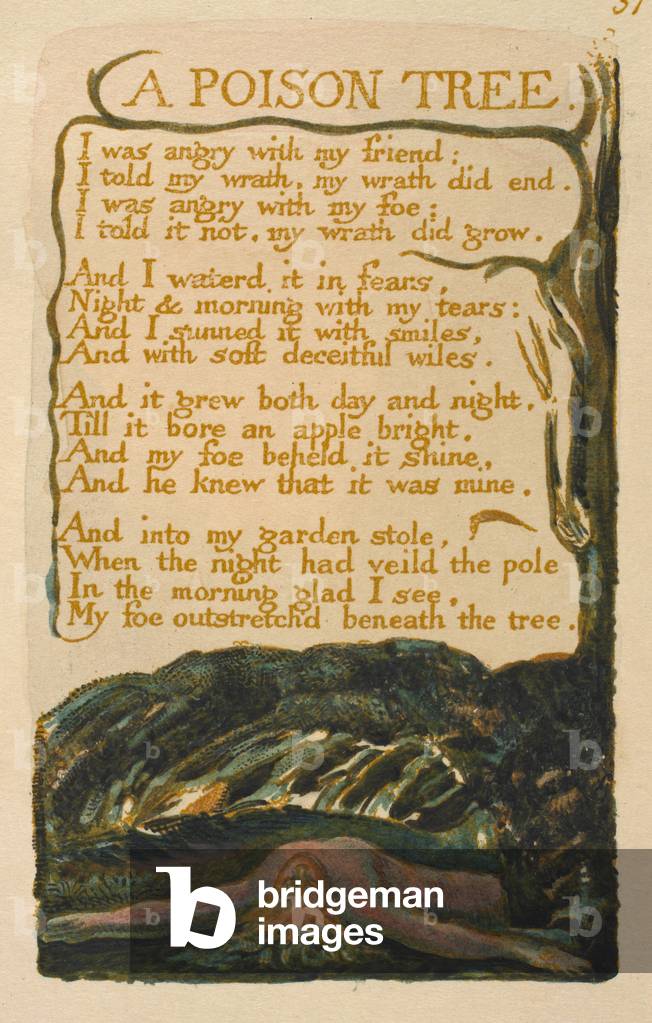 "Un albero velenoso" di William Blake, b/w