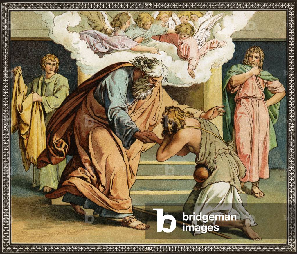 Scena dalle storie dell'Antico Testamento, 1880 (incisione)