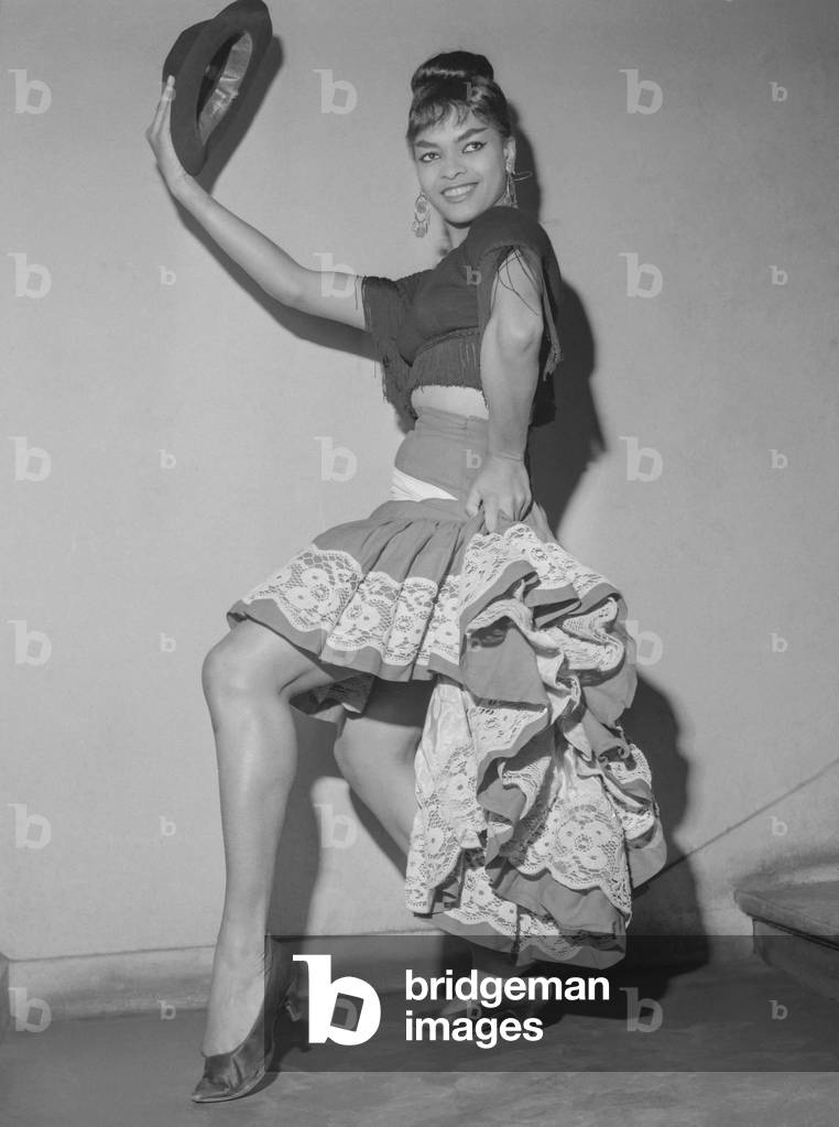 Dancer Sally Neal, from the "Ballet Noir" ("Black Ballet") in Paris, September 14, 1960 (b/w photo)