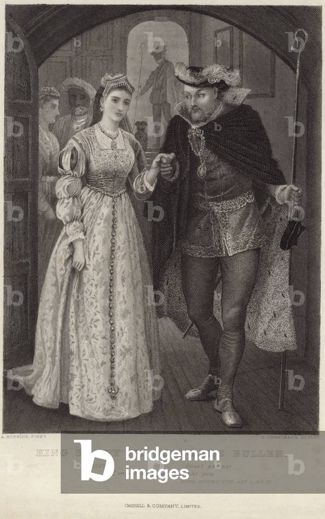 KIng Henry VIII und Anne Bullen (Gravur)