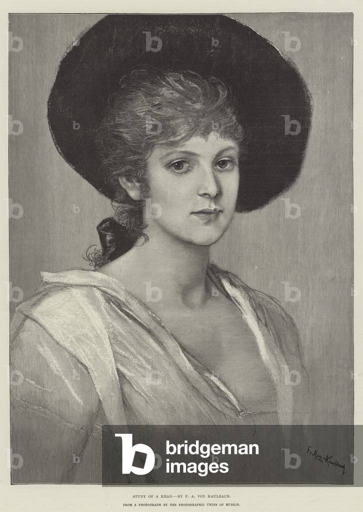 studie von ein kopf (gravur)