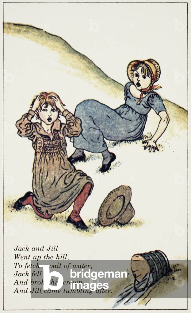 GREENWAY JACK & JILL Illustration, 1861, by Kate Greenway for 'Mother