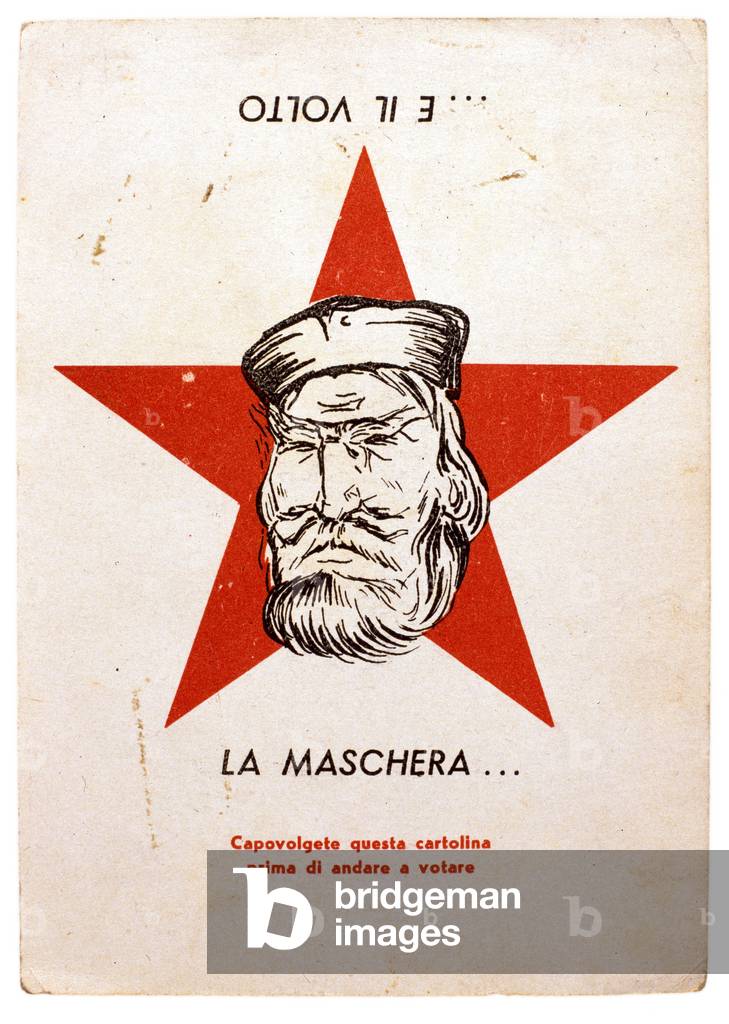 Immagine di Stampa "Cartolina politica: Cartolina di propaganda di Democazia Cristiana" 1953