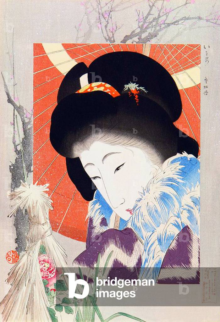 Giappone: 'Neve Peony ', Yamamoto Shoun (1870-1965), 1906