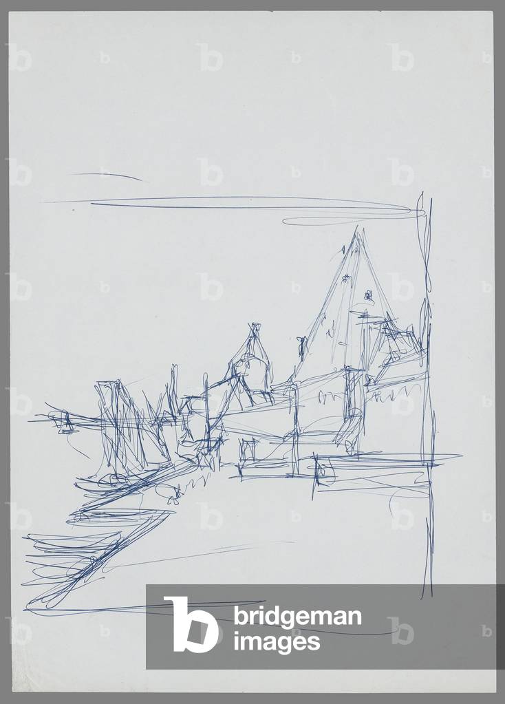 Immagine di Disegno "Dopo Dürer: Porto di Escaut ad Anversa", c.1959-60 di Alberto Giacometti
