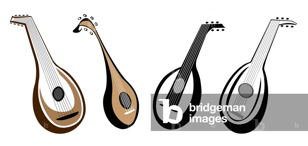 Image of Digital Art depicting assorted lutes by Neale Osborne
