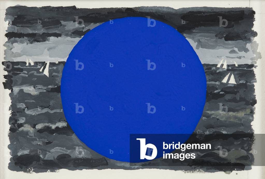 Sea - Circle, 1992 (tempera su carta)