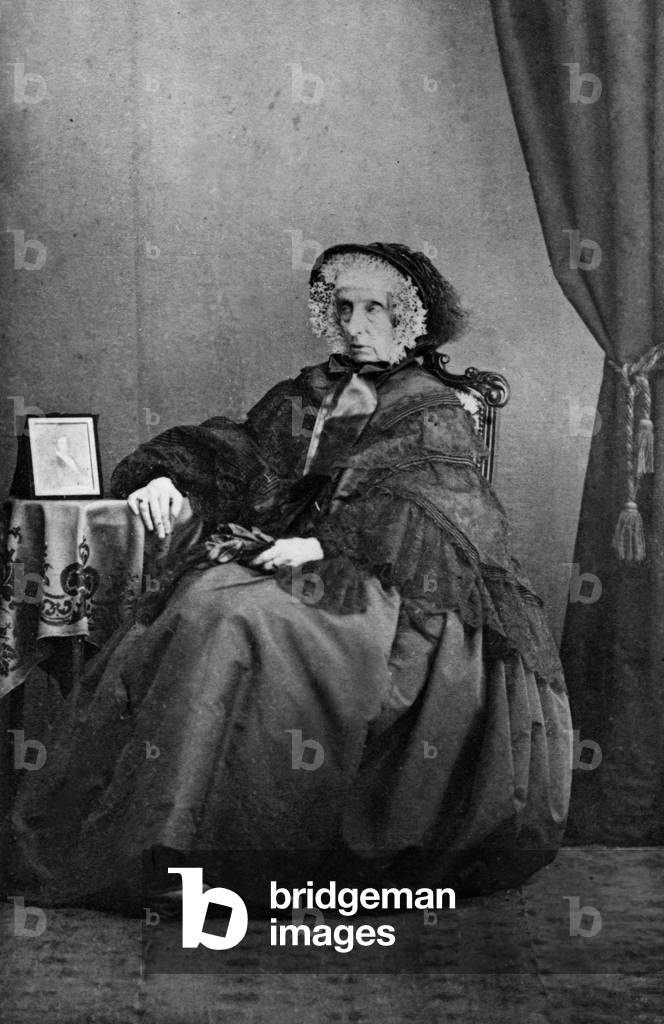 La regina francese Marie-Amelie (1782-1866) moglie di Luigi Filippo, qui da anziana, c. 1860