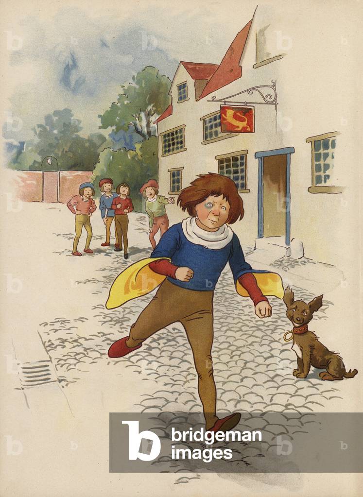 Wer kämpft und wegläuft, kann an einem anderen Tag kämpfen (Chromolitho)