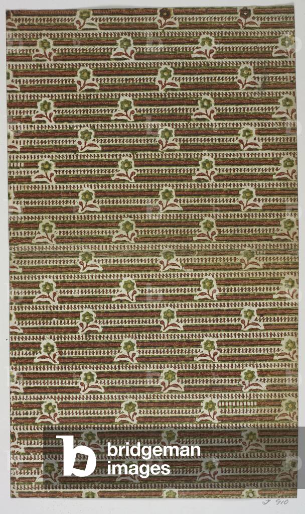 Collection of Decorated papers. Blockprints: Leaves