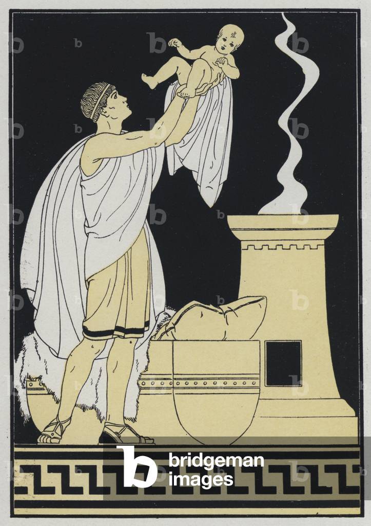 Immagine di Stampa "Servius devient pere et patron (litografia a colori)" di Joseph Kuhn-Regnier