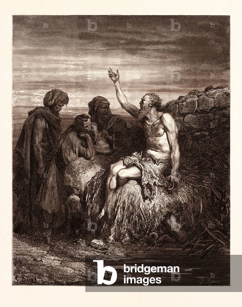 Immagine di Incisione "Giobbe e i suoi amici" di Gustave Dore