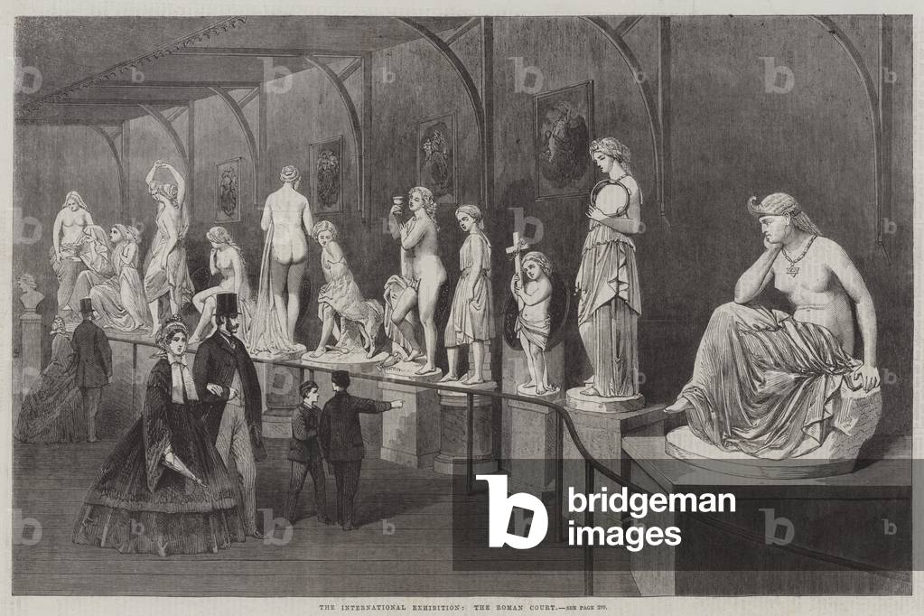 La Mostra Internazionale, la Corte Romana (incisione)